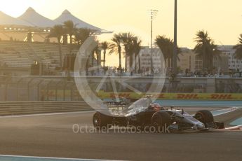 World © Octane Photographic Ltd. Formula 1 - Abu Dhabi Grand Prix - Friday - Practice 2. Kevin Magnussen - Haas F1 Team VF-17. Yas Marina Circuit, Abu Dhabi. Friday 24th November 2017. Digital Ref: 2003CB1L6177