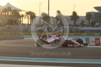World © Octane Photographic Ltd. Formula 1 - Abu Dhabi Grand Prix - Friday - Practice 2. Esteban Ocon - Sahara Force India VJM10. Yas Marina Circuit, Abu Dhabi. Friday 24th November 2017. Digital Ref: 2003CB1L6237