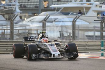 World © Octane Photographic Ltd. Formula 1 - Abu Dhabi Grand Prix - Friday - Practice 2. Kevin Magnussen - Haas F1 Team VF-17. Yas Marina Circuit, Abu Dhabi. Friday 24th November 2017. Digital Ref: 2003CB1L6441