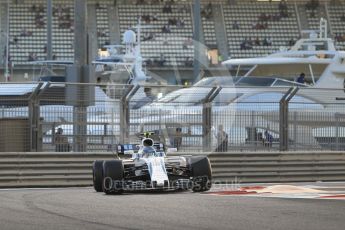 World © Octane Photographic Ltd. Formula 1 - Abu Dhabi Grand Prix - Friday - Practice 2. Lance Stroll - Williams Martini Racing FW40. Yas Marina Circuit, Abu Dhabi. Friday 24th November 2017. Digital Ref: 2003CB1L6532