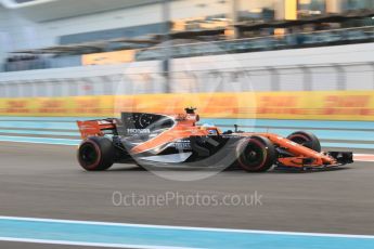 World © Octane Photographic Ltd. Formula 1 - Abu Dhabi Grand Prix - Friday - Practice 2. Fernando Alonso - McLaren Honda MCL32. Yas Marina Circuit, Abu Dhabi. Friday 24th November 2017. Digital Ref: 2003CB1L6562