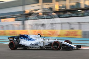 World © Octane Photographic Ltd. Formula 1 - Abu Dhabi Grand Prix - Friday - Practice 2. Felipe Massa - Williams Martini Racing FW40. Yas Marina Circuit, Abu Dhabi. Friday 24th November 2017. Digital Ref: 2003CB1L6582