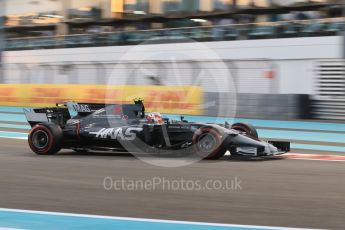 World © Octane Photographic Ltd. Formula 1 - Abu Dhabi Grand Prix - Friday - Practice 2. Kevin Magnussen - Haas F1 Team VF-17. Yas Marina Circuit, Abu Dhabi. Friday 24th November 2017. Digital Ref: 2003CB1L6648
