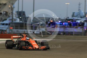 World © Octane Photographic Ltd. Formula 1 - Abu Dhabi Grand Prix - Friday - Practice 2. Fernando Alonso - McLaren Honda MCL32. Yas Marina Circuit, Abu Dhabi. Friday 24th November 2017. Digital Ref: 2003CB1L6720