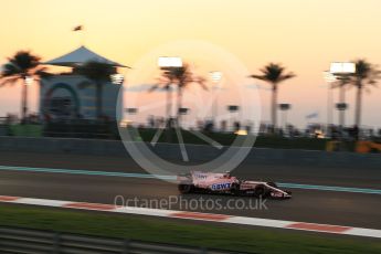 World © Octane Photographic Ltd. Formula 1 - Abu Dhabi Grand Prix - Friday - Practice 2. Esteban Ocon - Sahara Force India VJM10. Yas Marina Circuit, Abu Dhabi. Friday 24th November 2017. Digital Ref: 2003LB2D8865