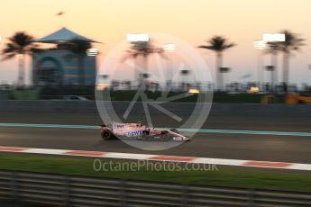 World © Octane Photographic Ltd. Formula 1 - Abu Dhabi Grand Prix - Friday - Practice 2. Esteban Ocon - Sahara Force India VJM10. Yas Marina Circuit, Abu Dhabi. Friday 24th November 2017. Digital Ref: 2003LB2D8979