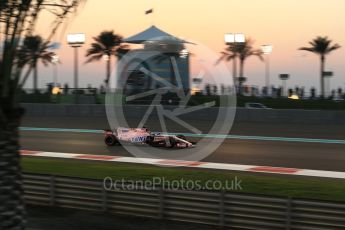 World © Octane Photographic Ltd. Formula 1 - Abu Dhabi Grand Prix - Friday - Practice 2. Sergio Perez - Sahara Force India VJM10. Yas Marina Circuit, Abu Dhabi. Friday 24th November 2017. Digital Ref: 2003LB2D8991