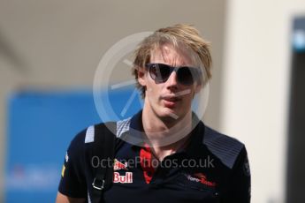 World © Octane Photographic Ltd. Formula 1 - Abu Dhabi Grand Prix - Friday Practice 1. Brendon Hartley - Scuderia Toro Rosso STR12. Yas Marina Circuit, Abu Dhabi. Friday 24th November 2017. Digital Ref:1998LB2D7775
