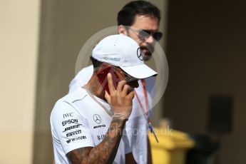 World © Octane Photographic Ltd. Formula 1 - Abu Dhabi Grand Prix - Friday Paddock. Lewis Hamilton - Mercedes AMG Petronas F1. Yas Marina Circuit, Abu Dhabi. Friday 24th November 2017. Digital Ref: 1998LB2D8008