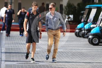 World © Octane Photographic Ltd. Formula 1 - Abu Dhabi Grand Prix - Friday Paddock. Romain Grosjean - Haas F1 Team VF-17. Yas Marina Circuit, Abu Dhabi. Friday 24th November 2017. Digital Ref: 1998LB2D8241