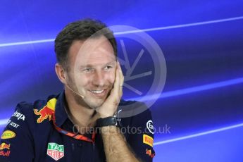 World © Octane Photographic Ltd. Formula 1 - Abu Dhabi Grand Prix – Friday Team Press Conference – Part 1. Christian Horner - Team Principal of Red Bull Racing Ltd. Yas Marina Circuit, Abu Dhabi. Friday 24th November 2017. Digital Ref: