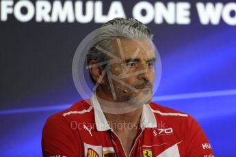 World © Octane Photographic Ltd. Formula 1 - Abu Dhabi Grand Prix – Friday Team Press Conference – Part 1. Maurizio Arrivabene – Managing Director and Team Principal of Scuderia Ferrari. Yas Marina Circuit, Abu Dhabi. Friday 24th November 2017. Digital Ref: