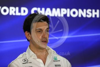 World © Octane Photographic Ltd. Formula 1 - Abu Dhabi Grand Prix – Friday Team Press Conference – Part 1. Toto Wolff - Executive Director & Head of Mercedes-Benz Motorsport. Yas Marina Circuit, Abu Dhabi. Friday 24th November 2017. Digital Ref: