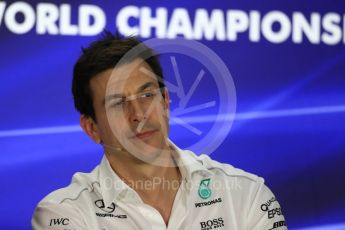 World © Octane Photographic Ltd. Formula 1 - Abu Dhabi Grand Prix – Friday Team Press Conference – Part 1. Toto Wolff - Executive Director & Head of Mercedes-Benz Motorsport. Yas Marina Circuit, Abu Dhabi. Friday 24th November 2017. Digital Ref: