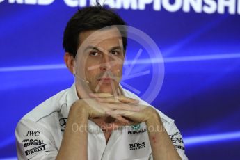 World © Octane Photographic Ltd. Formula 1 - Abu Dhabi Grand Prix – Friday Team Press Conference – Part 1. Toto Wolff - Executive Director & Head of Mercedes-Benz Motorsport. Yas Marina Circuit, Abu Dhabi. Friday 24th November 2017. Digital Ref: