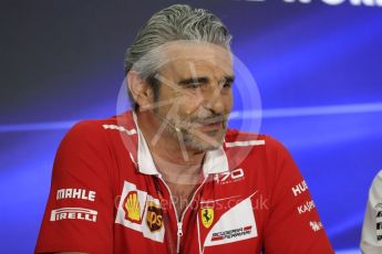 World © Octane Photographic Ltd. Formula 1 - Abu Dhabi Grand Prix – Friday Team Press Conference – Part 1. Maurizio Arrivabene – Managing Director and Team Principal of Scuderia Ferrari. Yas Marina Circuit, Abu Dhabi. Friday 24th November 2017. Digital Ref:
