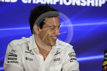 World © Octane Photographic Ltd. Formula 1 - Abu Dhabi Grand Prix – Friday Team Press Conference – Part 1. Toto Wolff - Executive Director & Head of Mercedes-Benz Motorsport. Yas Marina Circuit, Abu Dhabi. Friday 24th November 2017. Digital Ref:
