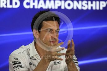 World © Octane Photographic Ltd. Formula 1 - Abu Dhabi Grand Prix – Friday Team Press Conference – Part 1. Toto Wolff - Executive Director & Head of Mercedes-Benz Motorsport. Yas Marina Circuit, Abu Dhabi. Friday 24th November 2017. Digital Ref: