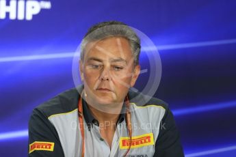 World © Octane Photographic Ltd. Formula 1 - Abu Dhabi Grand Prix – Friday Team Press Conference – Part 2. Mario Isola – Pirelli Head of Car Racing. Yas Marina Circuit, Abu Dhabi. Friday 24th November 2017. Digital Ref: