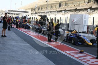 World © Octane Photographic Ltd. GP3 - Practice. Pit lane preparations. Abu Dhabi Grand Prix, Yas Marina Circuit. Friday 24th November 2017. Digital Ref:1999LB5D9611