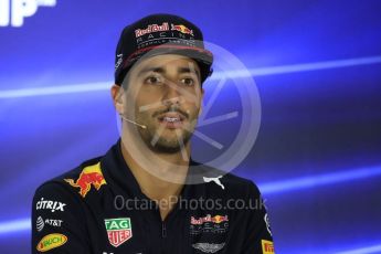 World © Octane Photographic Ltd. Formula 1 - Abu Dhabi Grand Prix – Thursday Driver Press Conference – Part 1. Daniel Ricciardo - Red Bull Racing. Yas Marina Circuit, Abu Dhabi. Thursday 23rd November 2017. Digital Ref: 1997LB1D1401
