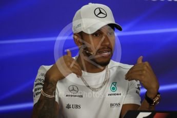 World © Octane Photographic Ltd. Formula 1 - Abu Dhabi Grand Prix – Thursday Driver Press Conference – Part 1. Lewis Hamilton - Mercedes AMG Petronas. Yas Marina Circuit, Abu Dhabi. Thursday 23rd November 2017. Digital Ref: 1997LB1D1403