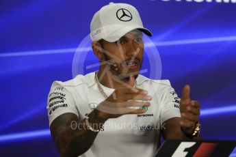 World © Octane Photographic Ltd. Formula 1 - Abu Dhabi Grand Prix – Thursday Driver Press Conference – Part 1. Lewis Hamilton - Mercedes AMG Petronas. Yas Marina Circuit, Abu Dhabi. Thursday 23rd November 2017. Digital Ref: 1997LB1D1406