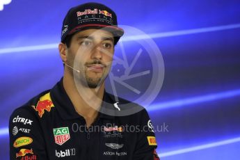 World © Octane Photographic Ltd. Formula 1 - Abu Dhabi Grand Prix – Thursday Driver Press Conference – Part 1. Daniel Ricciardo - Red Bull Racing. Yas Marina Circuit, Abu Dhabi. Thursday 23rd November 2017. Digital Ref: 1997LB1D1437