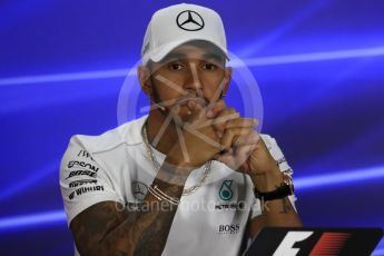 World © Octane Photographic Ltd. Formula 1 - Abu Dhabi Grand Prix – Thursday Driver Press Conference – Part 1. Lewis Hamilton - Mercedes AMG Petronas. Yas Marina Circuit, Abu Dhabi. Thursday 23rd November 2017. Digital Ref: 1997LB1D1442