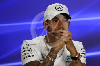World © Octane Photographic Ltd. Formula 1 - Abu Dhabi Grand Prix – Thursday Driver Press Conference – Part 1. Lewis Hamilton - Mercedes AMG Petronas. Yas Marina Circuit, Abu Dhabi. Thursday 23rd November 2017. Digital Ref: 1997LB1D1456