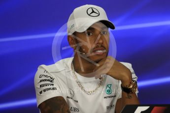 World © Octane Photographic Ltd. Formula 1 - Abu Dhabi Grand Prix – Thursday Driver Press Conference – Part 1. Lewis Hamilton - Mercedes AMG Petronas. Yas Marina Circuit, Abu Dhabi. Thursday 23rd November 2017. Digital Ref: 1997LB1D1480