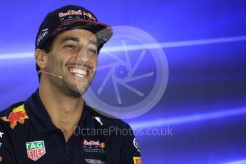 World © Octane Photographic Ltd. Formula 1 - Abu Dhabi Grand Prix – Thursday Driver Press Conference – Part 1. Daniel Ricciardo - Red Bull Racing. Yas Marina Circuit, Abu Dhabi. Thursday 23rd November 2017. Digital Ref: 1997LB1D1489
