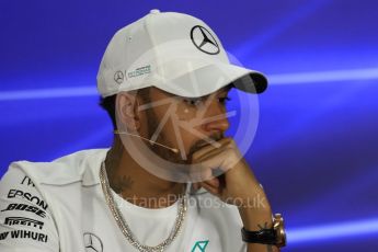 World © Octane Photographic Ltd. Formula 1 - Abu Dhabi Grand Prix – Thursday Driver Press Conference – Part 1. Lewis Hamilton - Mercedes AMG Petronas. Yas Marina Circuit, Abu Dhabi. Thursday 23rd November 2017. Digital Ref: 1997LB1D1515