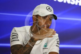 World © Octane Photographic Ltd. Formula 1 - Abu Dhabi Grand Prix – Thursday Driver Press Conference – Part 1. Lewis Hamilton - Mercedes AMG Petronas. Yas Marina Circuit, Abu Dhabi. Thursday 23rd November 2017. Digital Ref: 1997LB1D1548