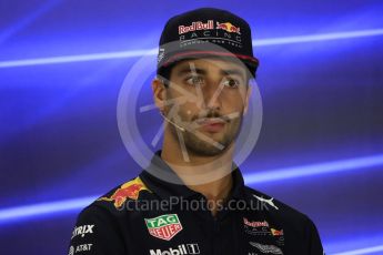 World © Octane Photographic Ltd. Formula 1 - Abu Dhabi Grand Prix – Thursday Driver Press Conference – Part 1. Daniel Ricciardo - Red Bull Racing. Yas Marina Circuit, Abu Dhabi. Thursday 23rd November 2017. Digital Ref: 1997LB1D1575