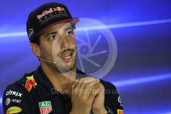 World © Octane Photographic Ltd. Formula 1 - Abu Dhabi Grand Prix – Thursday Driver Press Conference – Part 1. Daniel Ricciardo - Red Bull Racing. Yas Marina Circuit, Abu Dhabi. Thursday 23rd November 2017. Digital Ref: 1997LB1D1594