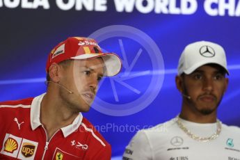 World © Octane Photographic Ltd. Formula 1 - Abu Dhabi Grand Prix – Thursday Driver Press Conference – Part 1. Sebastian Vettel - Scuderia Ferrari. Yas Marina Circuit, Abu Dhabi. Thursday 23rd November 2017. Digital Ref: 1997LB1D1623