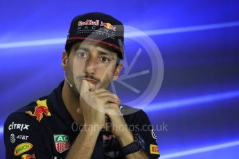 World © Octane Photographic Ltd. Formula 1 - Abu Dhabi Grand Prix – Thursday Driver Press Conference – Part 1. Daniel Ricciardo - Red Bull Racing. Yas Marina Circuit, Abu Dhabi. Thursday 23rd November 2017. Digital Ref: 1997LB1D1636
