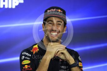 World © Octane Photographic Ltd. Formula 1 - Abu Dhabi Grand Prix – Thursday Driver Press Conference – Part 1. Daniel Ricciardo - Red Bull Racing. Yas Marina Circuit, Abu Dhabi. Thursday 23rd November 2017. Digital Ref: 1997LB1D1652