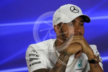 World © Octane Photographic Ltd. Formula 1 - Abu Dhabi Grand Prix – Thursday Driver Press Conference – Part 1. Lewis Hamilton - Mercedes AMG Petronas. Yas Marina Circuit, Abu Dhabi. Thursday 23rd November 2017. Digital Ref: 1997LB1D1742