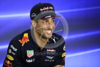 World © Octane Photographic Ltd. Formula 1 - Abu Dhabi Grand Prix – Thursday Driver Press Conference – Part 1. Daniel Ricciardo - Red Bull Racing. Yas Marina Circuit, Abu Dhabi. Thursday 23rd November 2017. Digital Ref: 1997LB1D1764
