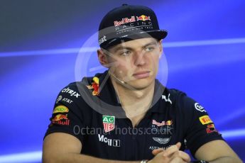 World © Octane Photographic Ltd. Formula 1 - Abu Dhabi Grand Prix – Thursday Driver Press Conference – Part 2. Max Verstappen - Red Bull Racing. Yas Marina Circuit, Abu Dhabi. Thursday 23rd November 2017. Digital Ref:1997LB1D1794