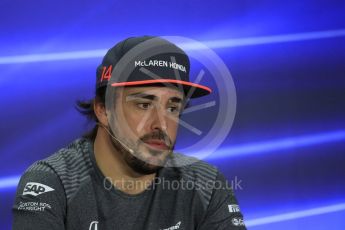 World © Octane Photographic Ltd. Formula 1 - Abu Dhabi Grand Prix – Thursday Driver Press Conference – Part 2. Fernando Alonso - McLaren Honda. Yas Marina Circuit, Abu Dhabi. Thursday 23rd November 2017. Digital Ref: 1997LB1D1826