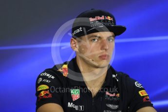 World © Octane Photographic Ltd. Formula 1 - Abu Dhabi Grand Prix – Thursday Driver Press Conference – Part 2. Max Verstappen - Red Bull Racing. Yas Marina Circuit, Abu Dhabi. Thursday 23rd November 2017. Digital Ref: 1997LB1D1837