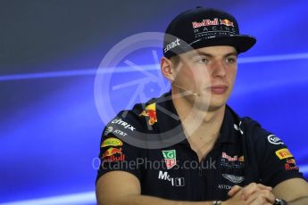 World © Octane Photographic Ltd. Formula 1 - Abu Dhabi Grand Prix – Thursday Driver Press Conference – Part 2. Max Verstappen - Red Bull Racing. Yas Marina Circuit, Abu Dhabi. Thursday 23rd November 2017. Digital Ref: 1997LB1D1888