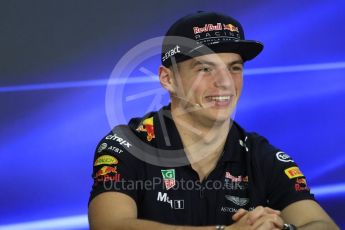 World © Octane Photographic Ltd. Formula 1 - Abu Dhabi Grand Prix – Thursday Driver Press Conference – Part 2. Max Verstappen - Red Bull Racing. Yas Marina Circuit, Abu Dhabi. Thursday 23rd November 2017. Digital Ref: 1997LB1D1892