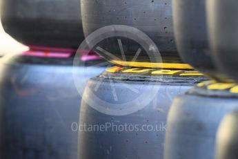 World © Octane Photographic Ltd. Formula 1 - Abu Dhabi Grand Prix - Thursday Setup. Pirelli Purple and Yellow Tyres. Yas Marina Circuit, Abu Dhabi. Thursday 23rd November 2017. Digital Ref:1996CB1L4592