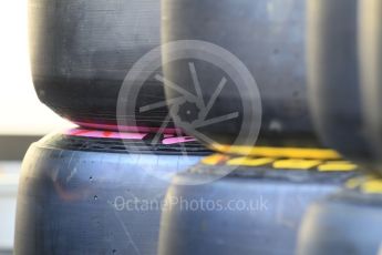 World © Octane Photographic Ltd. Formula 1 - Abu Dhabi Grand Prix - Thursday Setup. Pirelli Purple and Yellow Tyres. Yas Marina Circuit, Abu Dhabi. Thursday 23rd November 2017. Digital Ref:1996CB1L4593