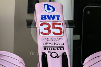 World © Octane Photographic Ltd. Formula 1 - Abu Dhabi Grand Prix - Thursday Setup. Sahara Force India VJM10. Yas Marina Circuit, Abu Dhabi. Thursday 23rd November 2017. Digital Ref:1996CB1L4636