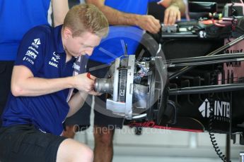 World © Octane Photographic Ltd. Formula 1 - Abu Dhabi Grand Prix - Thursday Setup. Sahara Force India VJM10. Yas Marina Circuit, Abu Dhabi. Thursday 23rd November 2017. Digital Ref:1996CB1L4642